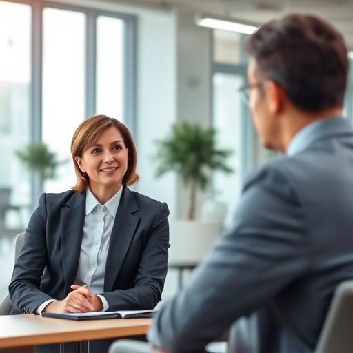 Afbeelding van een executive interviewtraining in een professionele setting, gericht op managementposities.