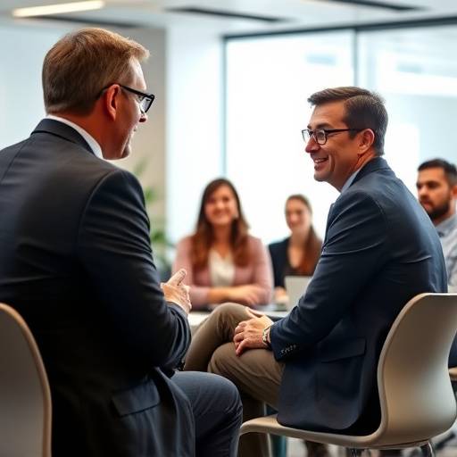Afbeelding van een gevorderde interviewtraining met rollenspellen.