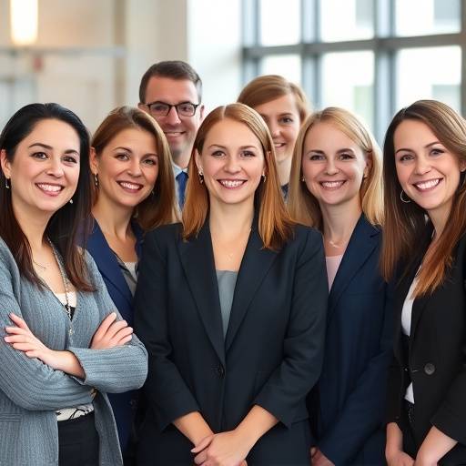 Groepsfoto van het team van InterviewSucces Nederland, lachend en professioneel.